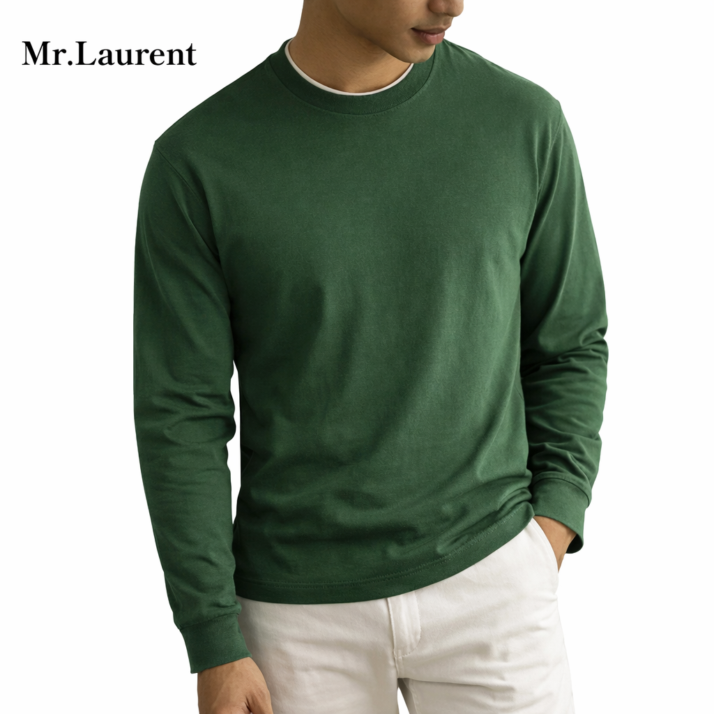 Mr.L 260g ヘビーウェイト 三本針 ロングスリーブTシャツ メンズ