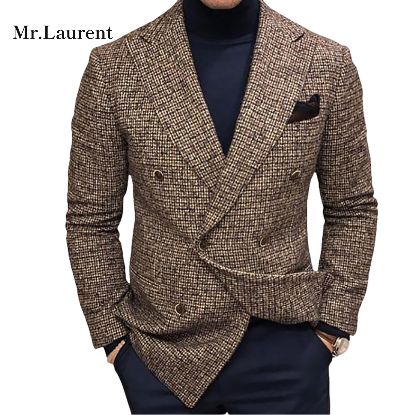 Mr.L エッセンシャル スリムフィット カジュアル テーラードジャケット メンズ