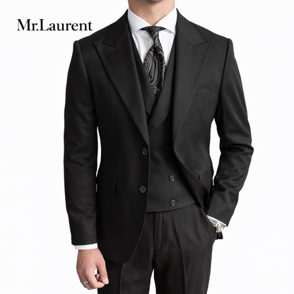 Mr.L スリーピース スーツ 3点セット セットアップ アーバンプレミアム ストレッチ メンズ スリムフィット