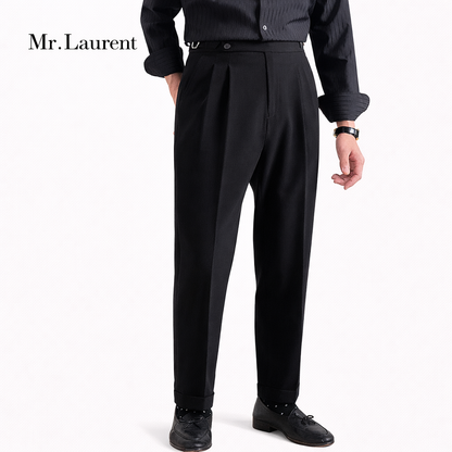 Mr.L ストレッチ スリムスラックス テーパードシルエット 美脚トラウザー メンズ
