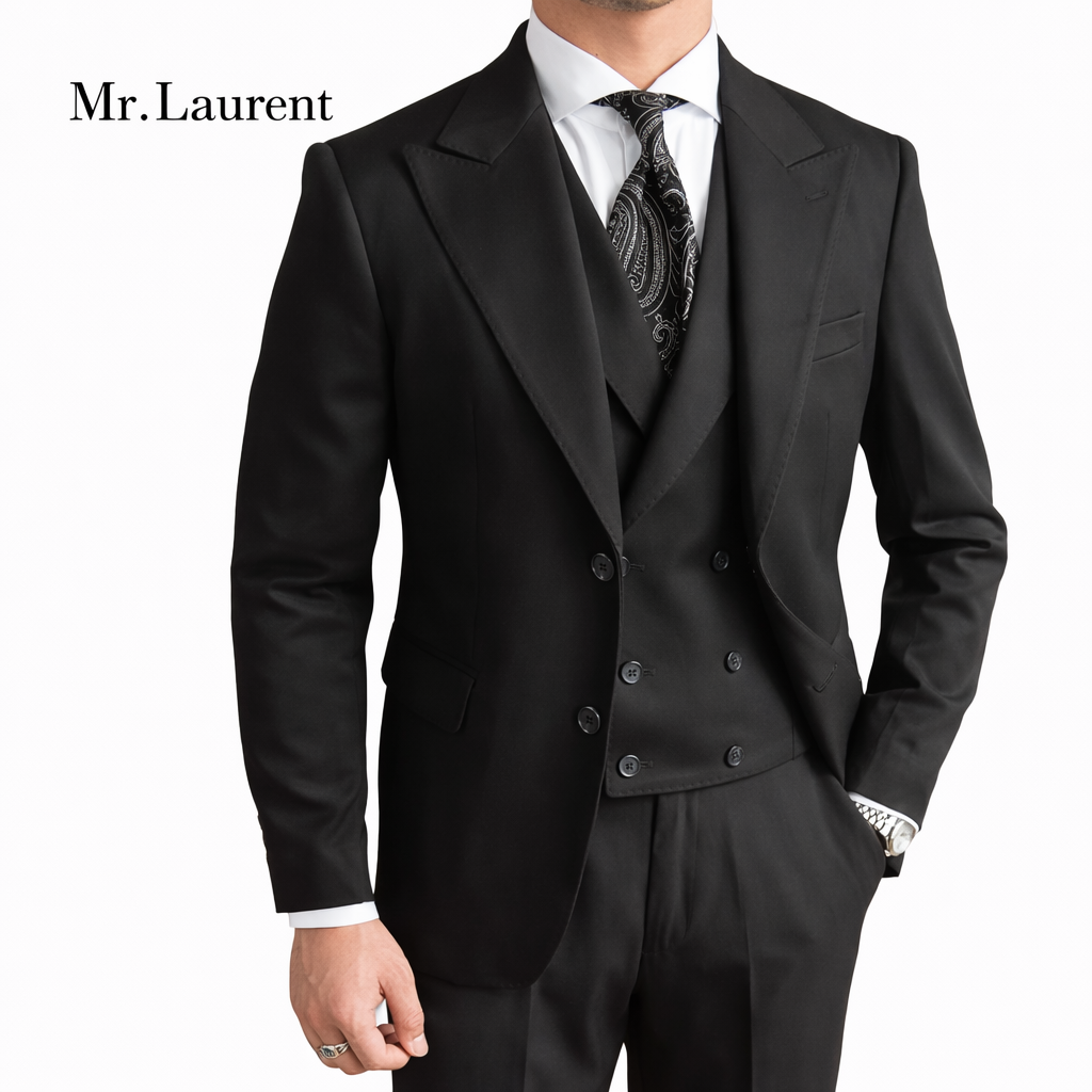 Mr.L スリーピース スーツ 3点セット セットアップ アーバンプレミアム ストレッチ メンズ スリムフィット