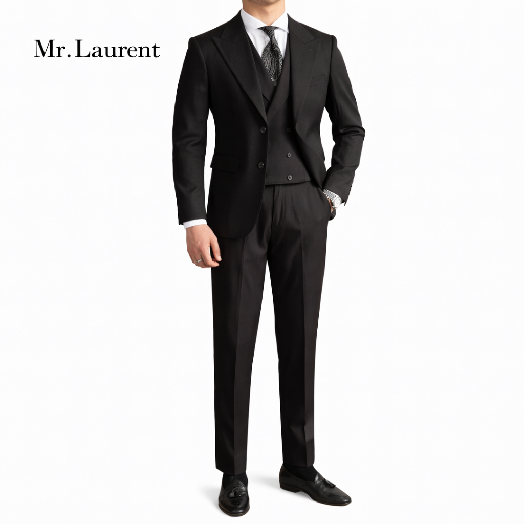 Mr.L スリーピース スーツ 3点セット セットアップ アーバンプレミアム ストレッチ メンズ スリムフィット