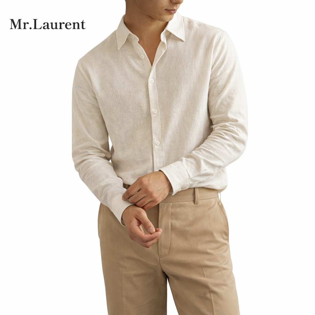 Mr.L リネンブレンド リラックスシャツ メンズ