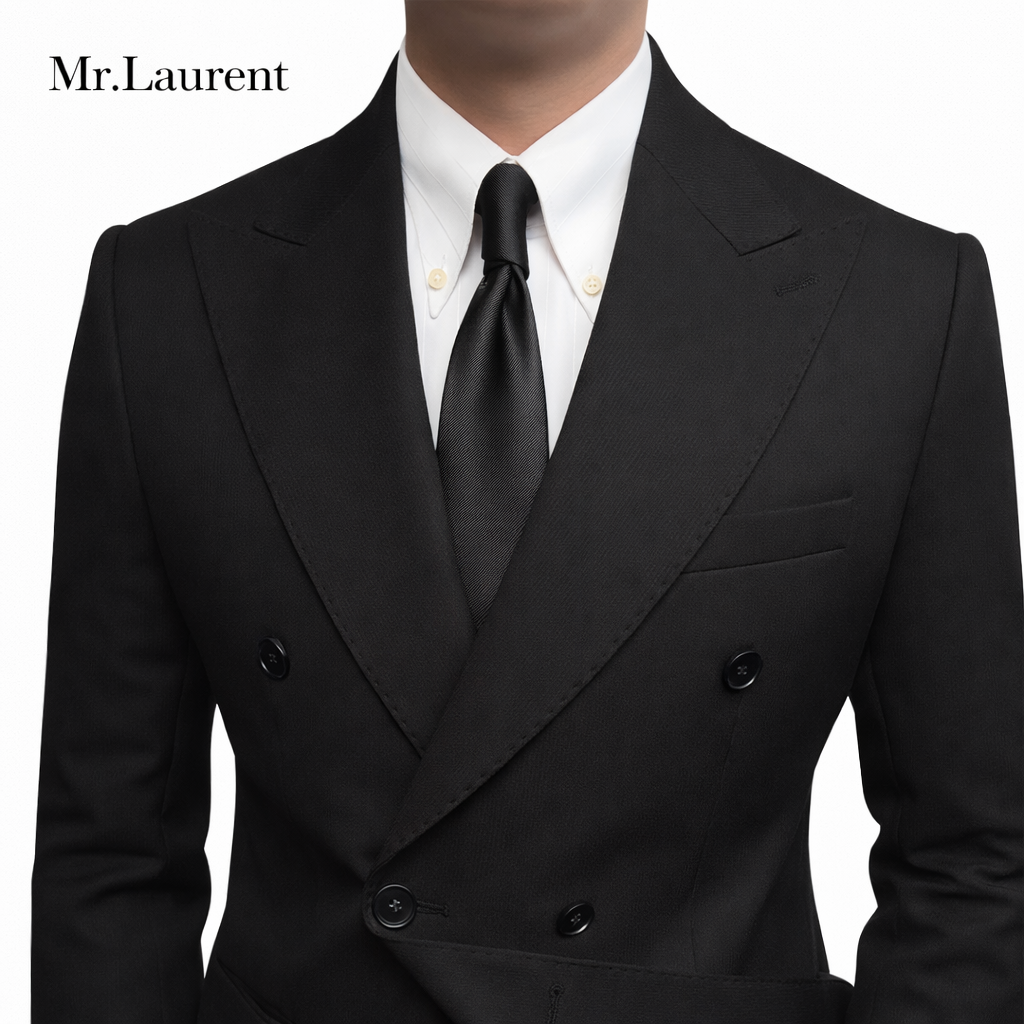 Mr.L ブリティッシュ レトロ ストライプ ダブル スーツセットアップ メンズ