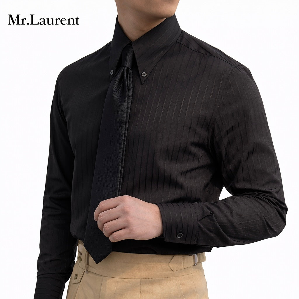 Mr.L クラシックストライプ ドレスシャツ メンズ