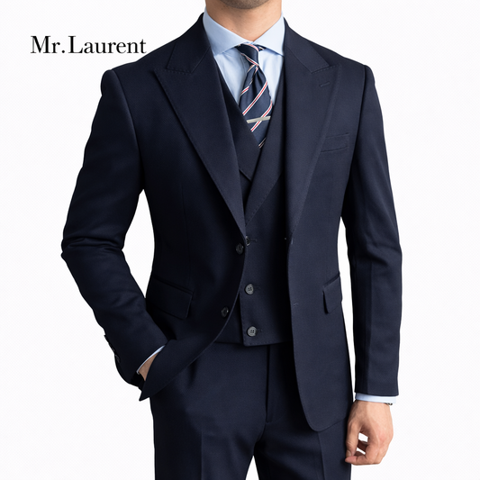 Mr.L スリーピース スーツ 3点セット セットアップ アーバンプレミアム ストレッチ メンズ スリムフィット