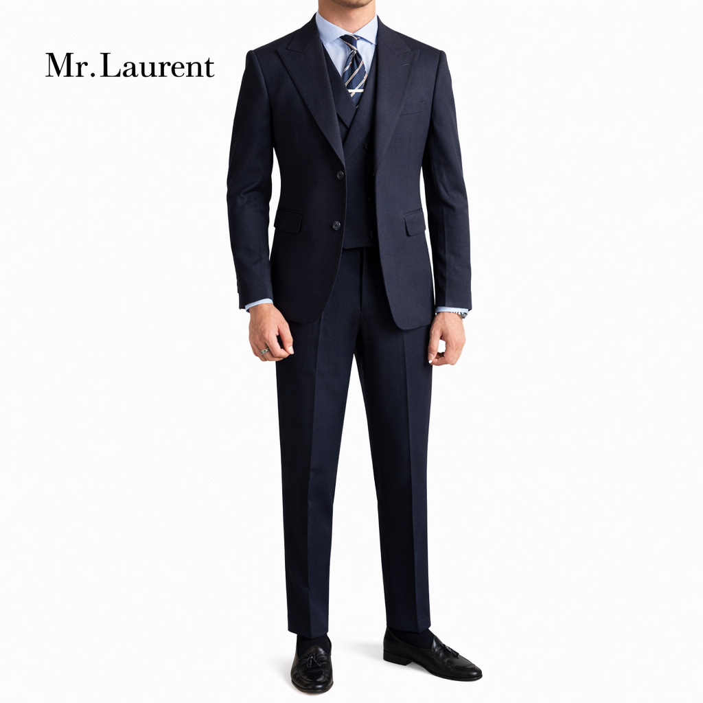 Mr.L スリーピース スーツ 3点セット セットアップ アーバンプレミアム ストレッチ メンズ スリムフィット