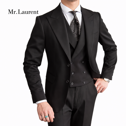 Mr.L スリーピース スーツ 3点セット セットアップ アーバンプレミアム ストレッチ メンズ スリムフィット