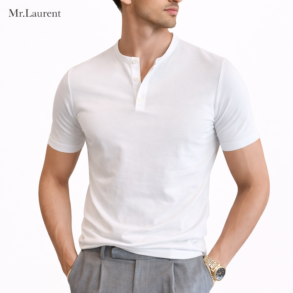Mr.L プレミアムアイスシルク ストレッチ ショートスリーブTシャツ メンズ