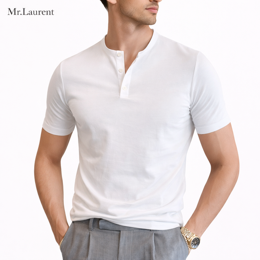 Mr.L プレミアムアイスシルク ストレッチ ショートスリーブTシャツ メンズ