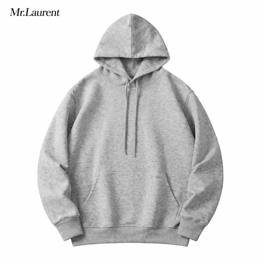 Mr.L ミニマルデザイン 薄手パーカー 軽量 上質コットン フーディー イタリアンカジュアル