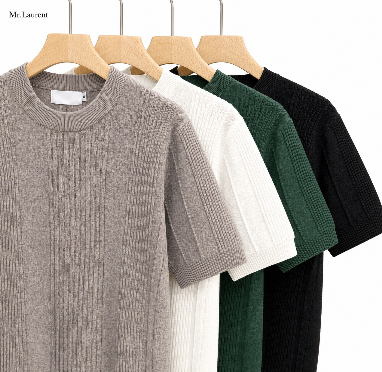 Mr.L ハイゲージ ニットTシャツ クリーンフィット サマーニット メンズ
