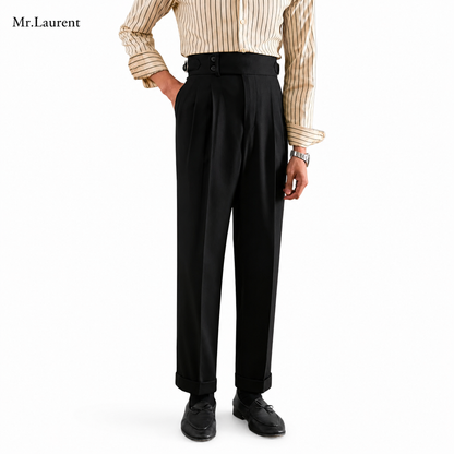 Mr.L 2タック ワイドスラックス テーパード ドレープトラウザー メンズ