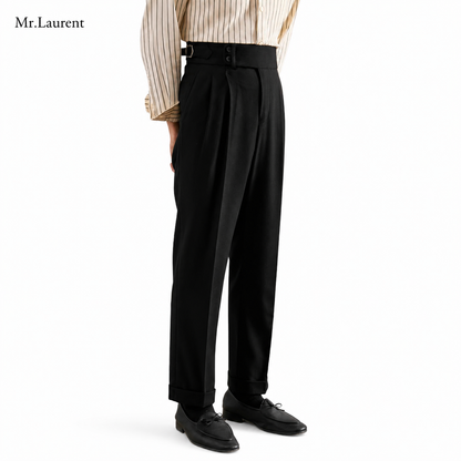 Mr.L 2タック ワイドスラックス テーパード ドレープトラウザー メンズ