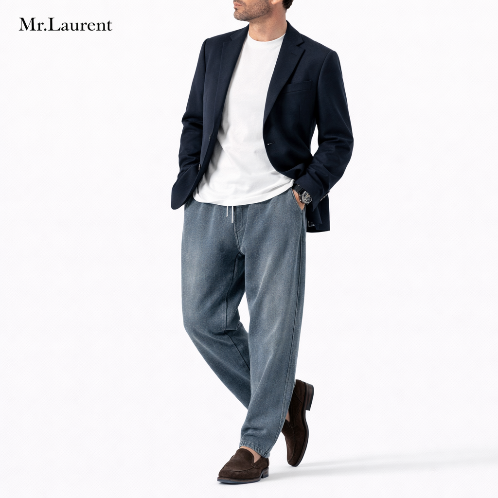 Mr.L コットンストレッチ ドローコードパンツ メンズ テーパード