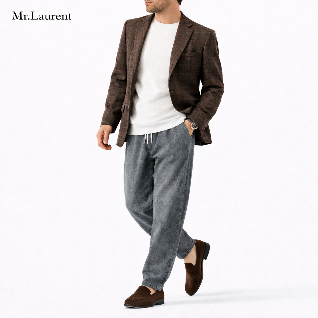 Mr.L コットンストレッチ ドローコードパンツ メンズ テーパード