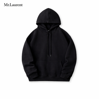 Mr.L ミニマルデザイン 薄手パーカー 軽量 上質コットン フーディー イタリアンカジュアル