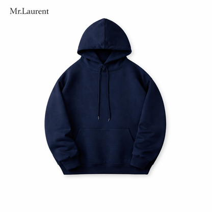 Mr.L ミニマルデザイン 薄手パーカー 軽量 上質コットン フーディー イタリアンカジュアル