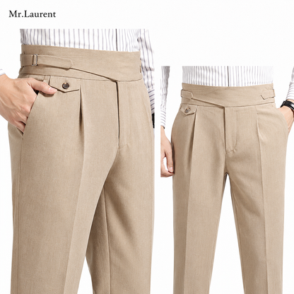 Mr.L ナポリスタイル サイドアジャスター アンクルスラックス メンズ