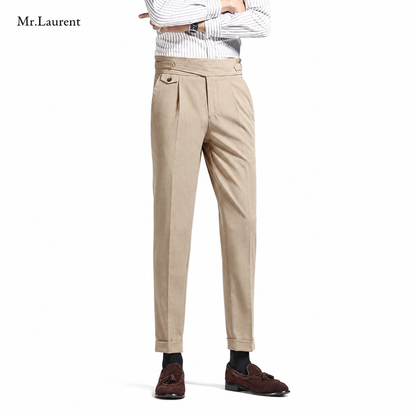 Mr.L ナポリスタイル サイドアジャスター アンクルスラックス メンズ