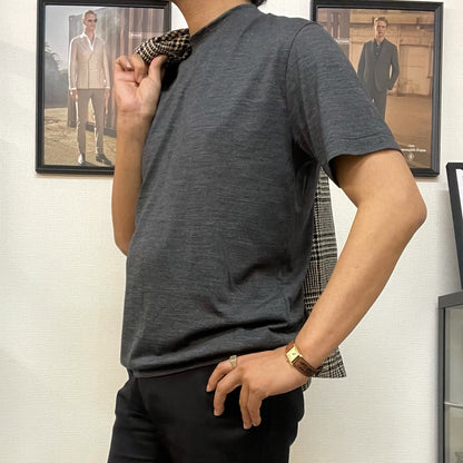 【期間限定/受注販売】モックネックTシャツ「REDA ACTIVE製」メリノウール100%