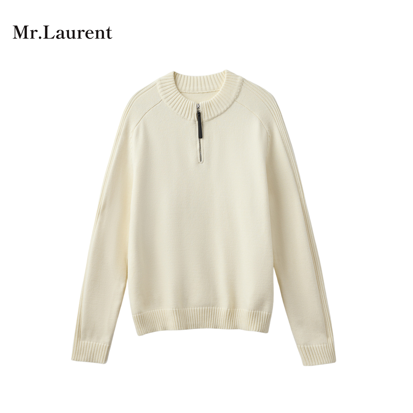 Mr.L ハーフジップ プレーティングニット セーター メンズ