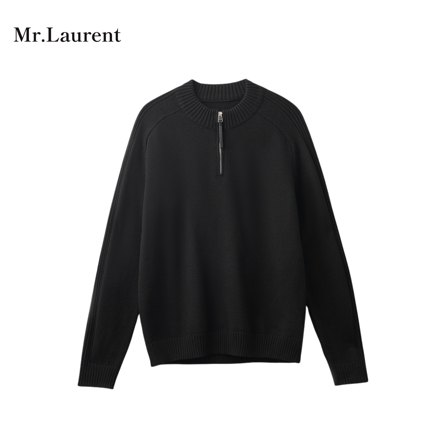 Mr.L ハーフジップ プレーティングニット セーター メンズ