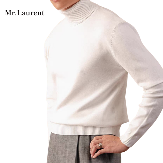 Mr.L エレガンス タートルネック ニット セーター メンズ
