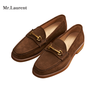 Mr.L 本革スエード ローファー メンズ
