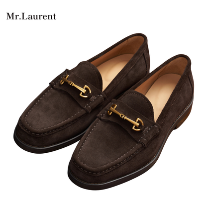 Mr.L 本革スエード ローファー メンズ