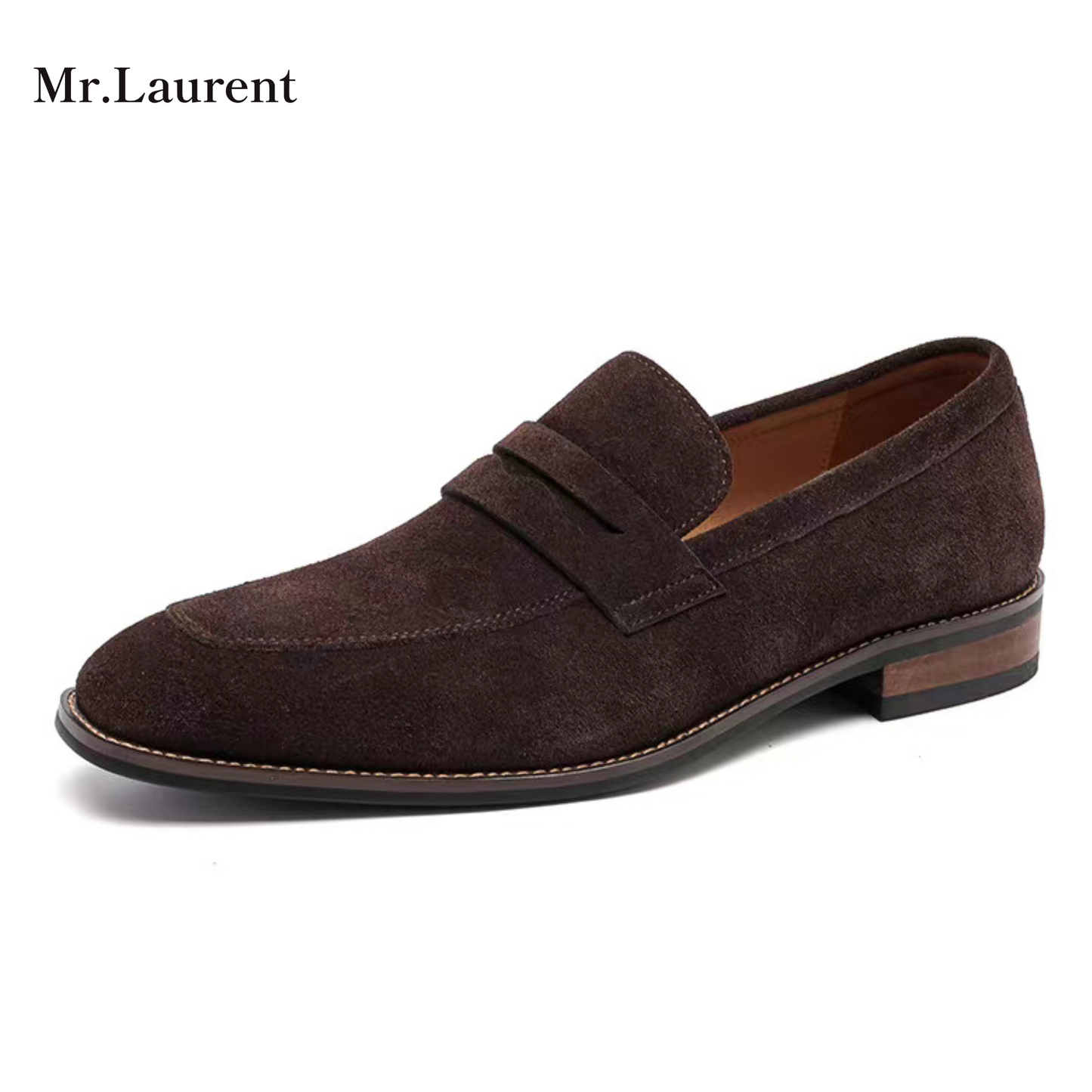 Mr.L プレミアム スエード レザー ローファー メンズ