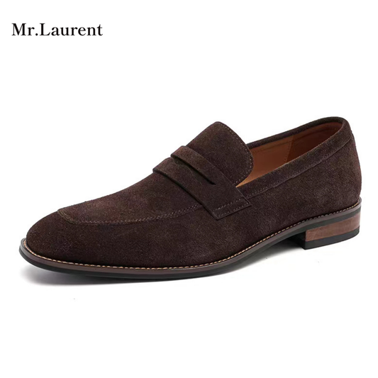 Mr.L プレミアム スエード レザー ローファー メンズ