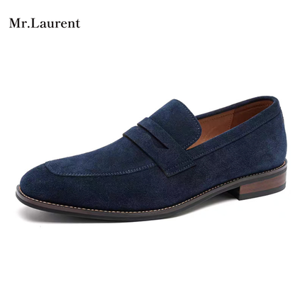 Mr.L プレミアム スエード レザー ローファー メンズ