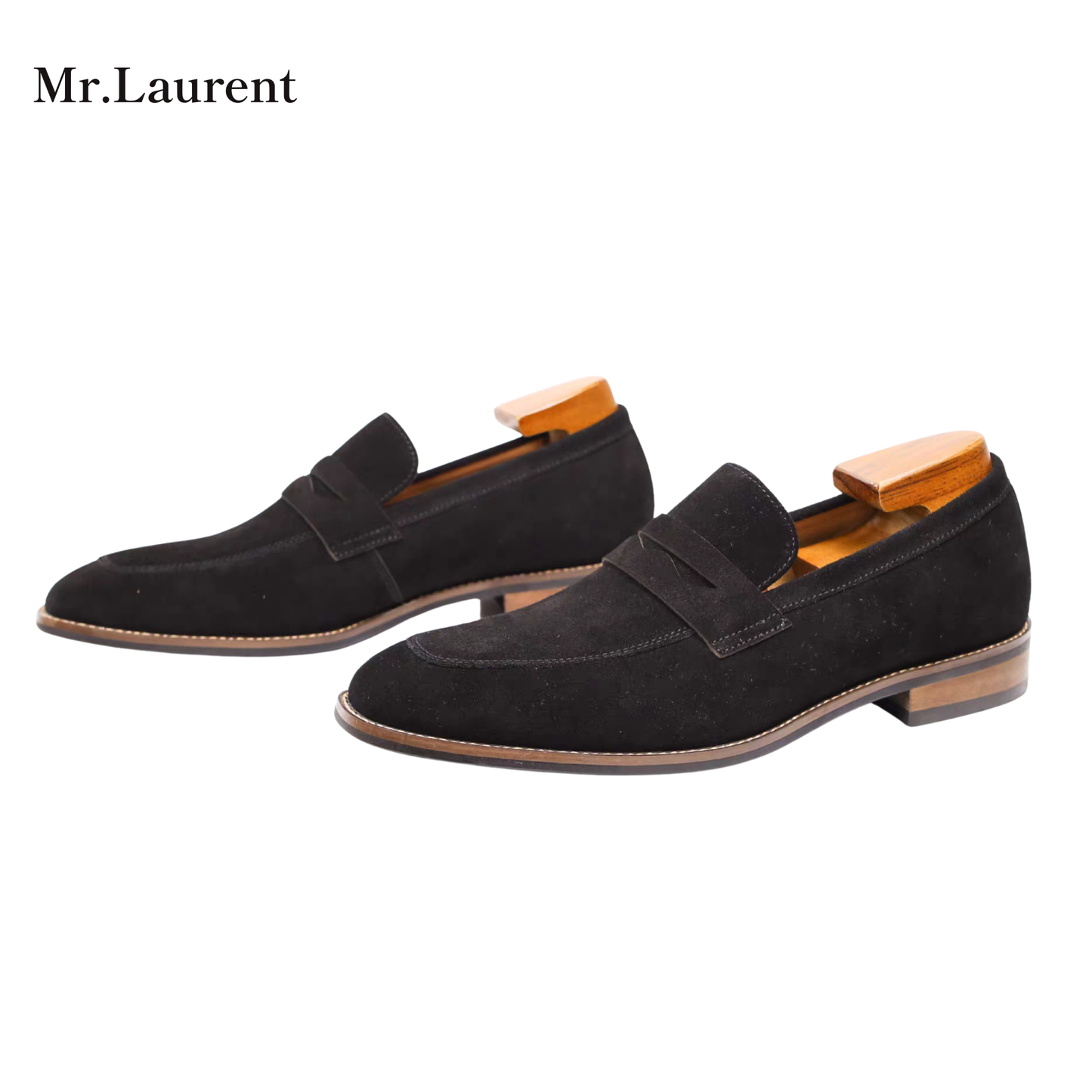 Mr.L プレミアム スエード レザー ローファー メンズ