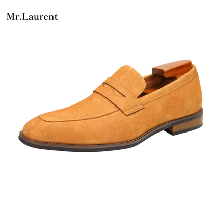Mr.L プレミアム スエード レザー ローファー メンズ