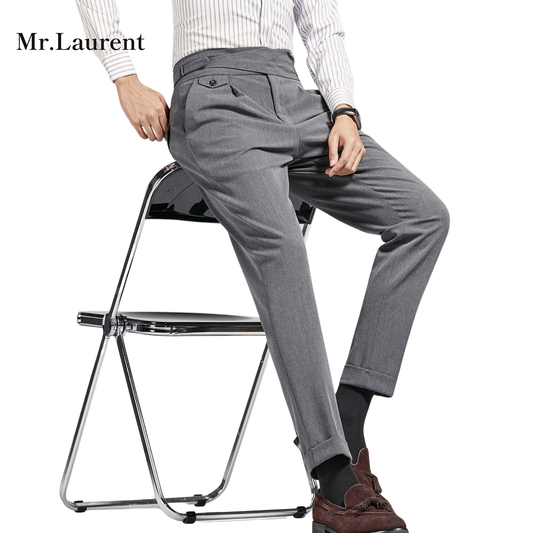 Mr.L ナポリスタイル サイドアジャスター アンクルスラックス メンズ