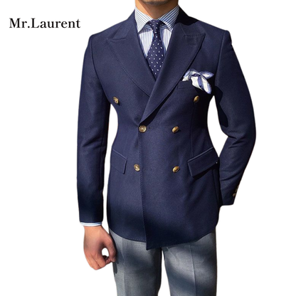 Mr.L ダブルブレスト モダン テーラードジャケット メンズ