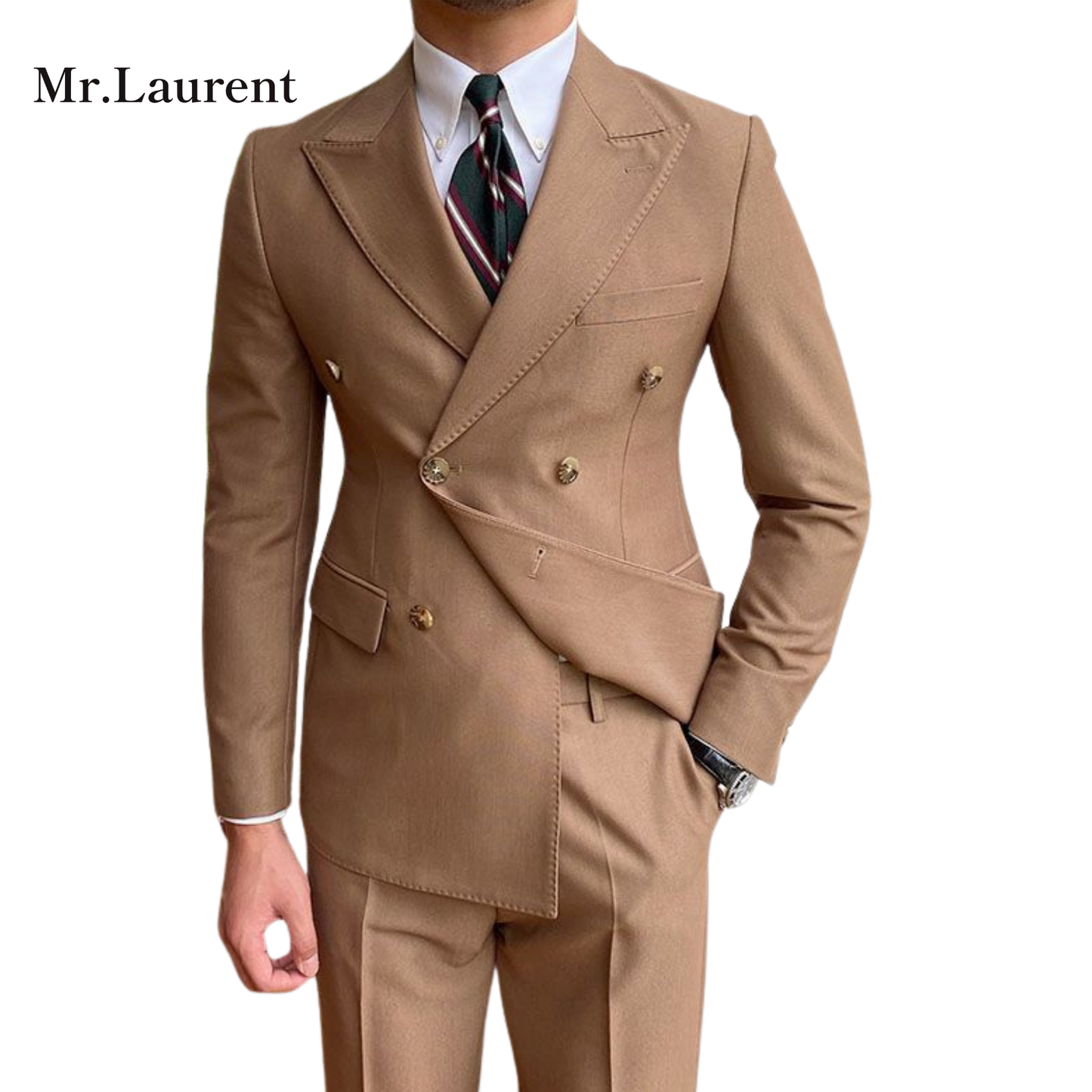 Mr.L ダブルブレスト モダン テーラードジャケット メンズ