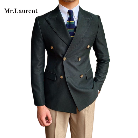 Mr.L ダブルブレスト モダン テーラードジャケット メンズ