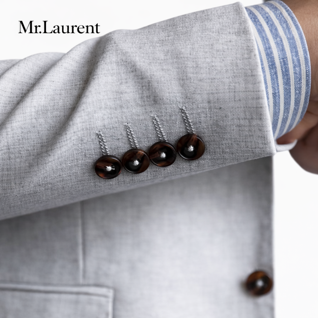 Mr.L ナポリスタイル ハンドメイド リネン混 プレミアム ストレッチジャケット セットアップ対応 メンズ イタリアンクラシック スリムフィット