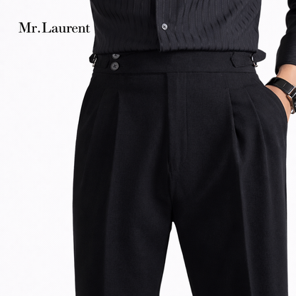 Mr.L ストレッチ スリムスラックス テーパードシルエット 美脚トラウザー メンズ