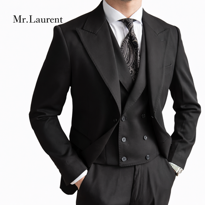 Mr.L スリーピース スーツ 3点セット セットアップ アーバンプレミアム ストレッチ メンズ スリムフィット