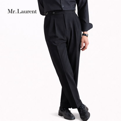 Mr.L ストレッチ スリムスラックス テーパードシルエット 美脚トラウザー メンズ
