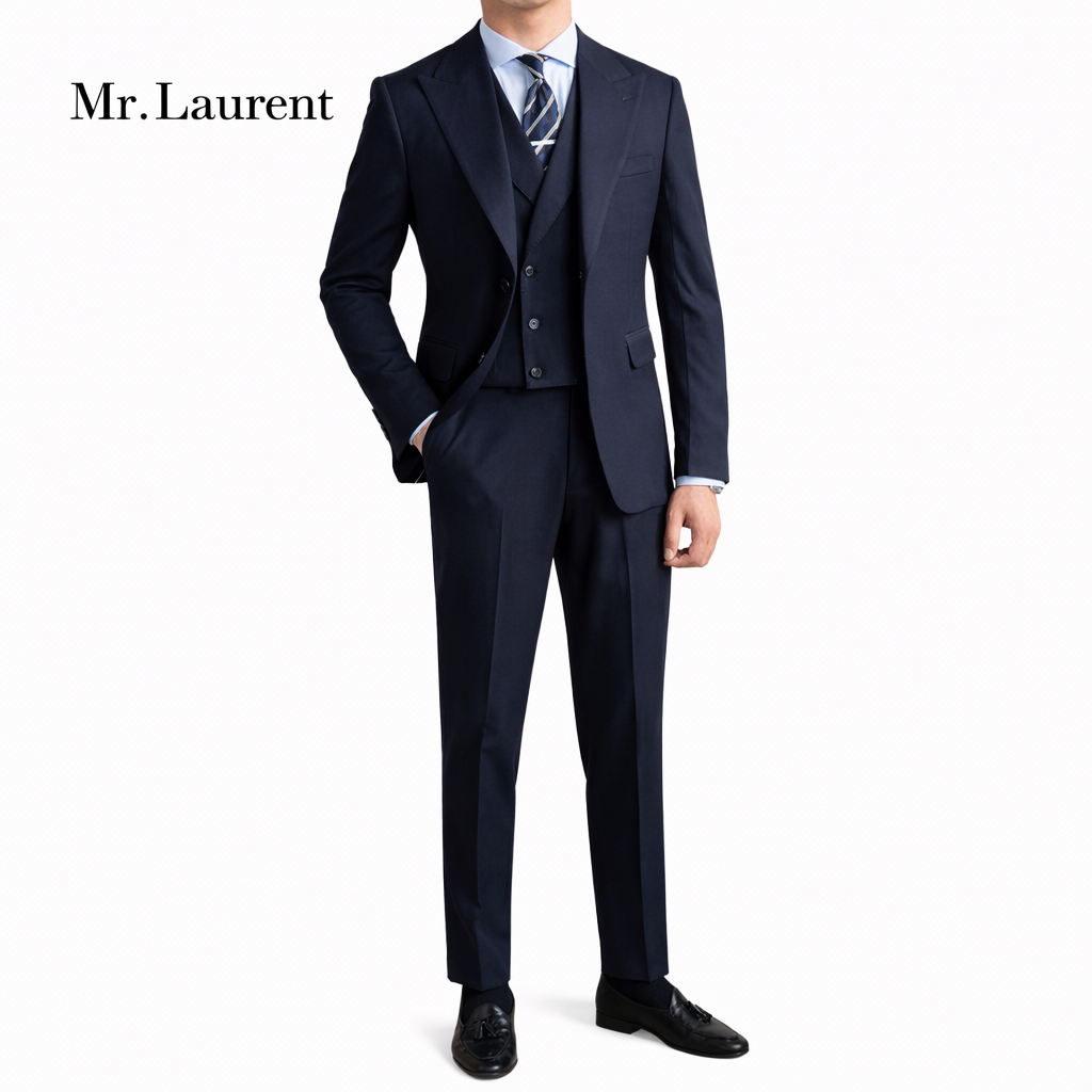 Mr.L スリーピース スーツ 3点セット セットアップ アーバンプレミアム ストレッチ メンズ スリムフィット