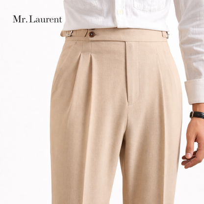 Mr.L ストレッチ スリムスラックス テーパードシルエット 美脚トラウザー メンズ